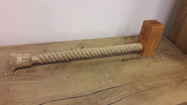 Kinkiet z pamięcią kształtu HANDMADE z liny jutowej