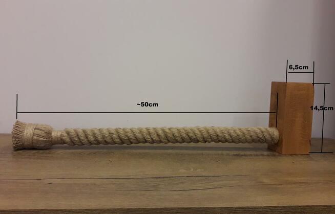 Kinkiet z pamięcią kształtu HANDMADE z liny jutowej