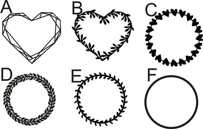 Dekoracja - Imiona pary młodej w kole