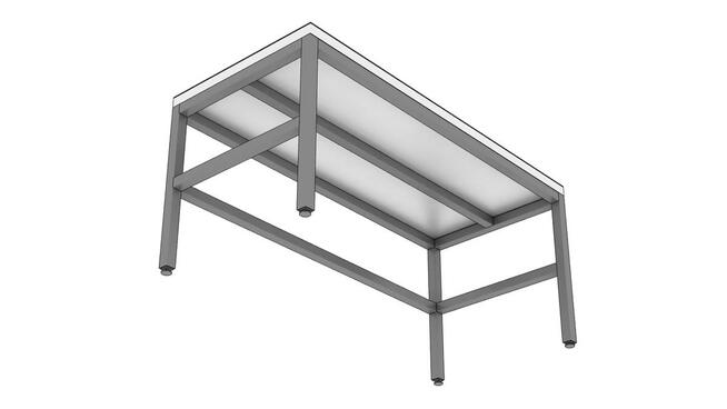 Stół warsztatowy do pakowania 200x90x90cm guma