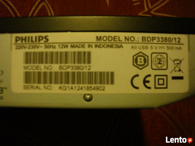 Philips Blu-Ray Disc 3D/DVD Player BDP3380