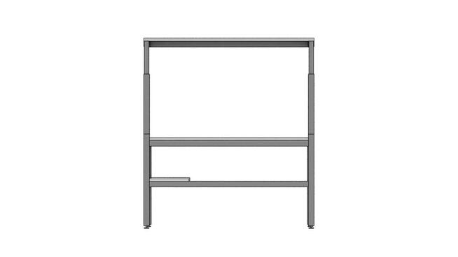 Stół warsztatowy do pakowania 160x80x215cm reg wys półki