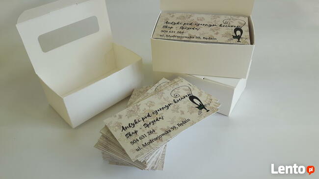 WIZYTÓWKI 350g klasyczne 90x50 dwustronne kolorowe - 500 szt