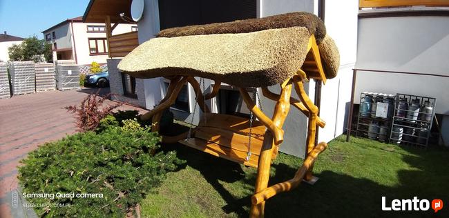 Altany kryte trzciną strzechą dachy grille