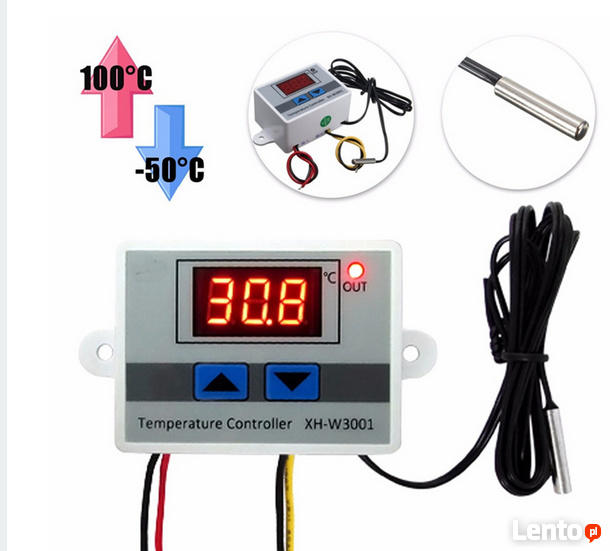 Regulator temperatury od -50°C +110°C XH-W3001 230V AC