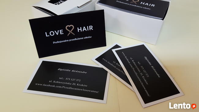 WIZYTÓWKI 350g klasyczne 90x50 dwustronne kolorowe - 500 szt