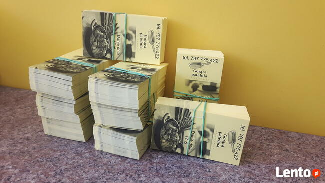 WIZYTÓWKI 350g klasyczne 90x50 dwustronne kolorowe - 500 szt