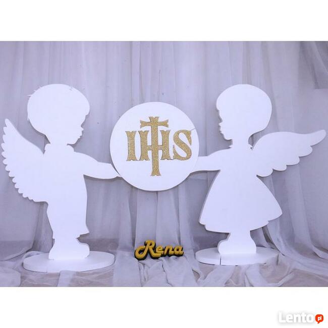 2 duże anioły na Pierwszą Komunię