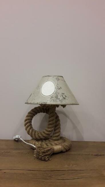 Lampka nocna z liny jutowej MINI 33cm