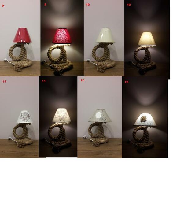 Lampka nocna z liny jutowej MINI 33cm