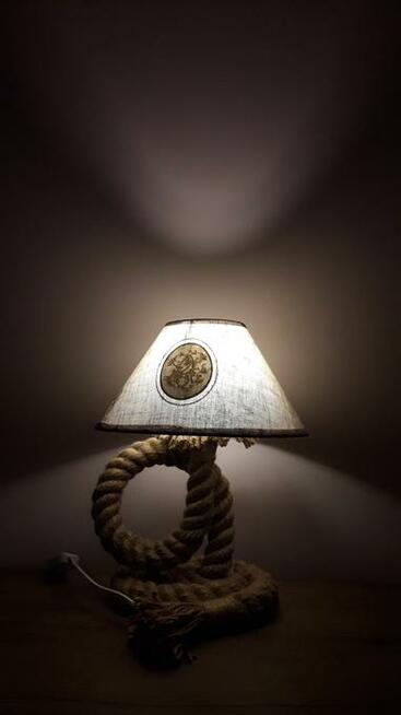 Lampka nocna z liny jutowej MINI 33cm