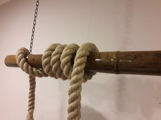 Lampa BAMBOO z liny jutowej 4xE27 handmade