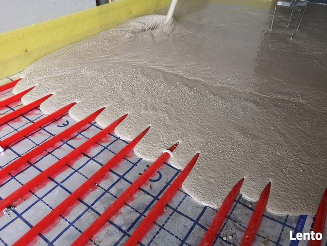 Wylewki, posadzki anhydrytowe, ogrzewanie podłogowe