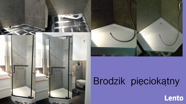 BRODZIK - usuwanie wycieków, montaż kabiny prysznicowej.