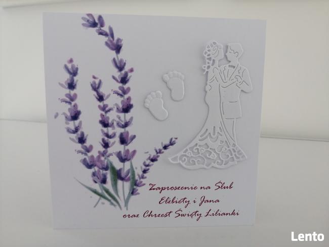 zaproszenia łączone na ślub i chrzest lub roczek (2 w 1)