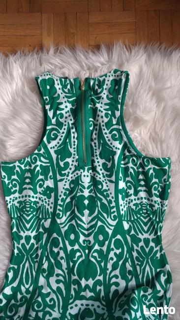 Biało-zielona sukienka S/M