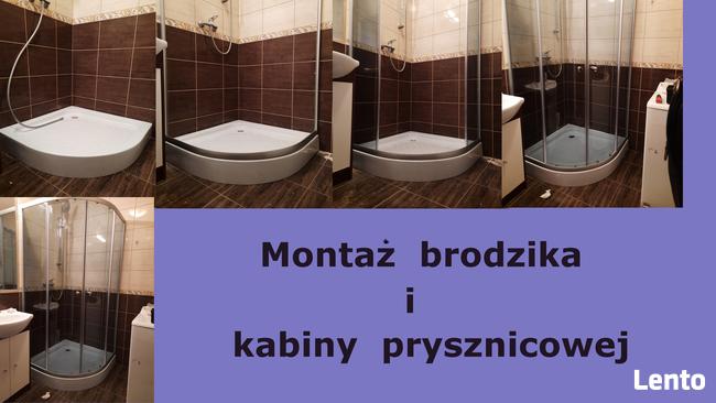 BRODZIK - usuwanie wycieków, montaż kabiny prysznicowej.