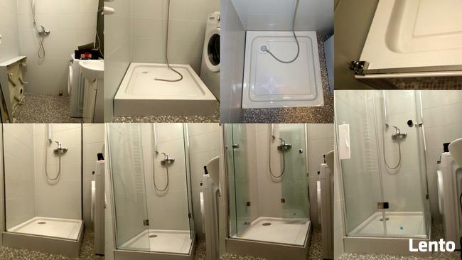 BRODZIK - usuwanie wycieków, montaż kabiny prysznicowej.