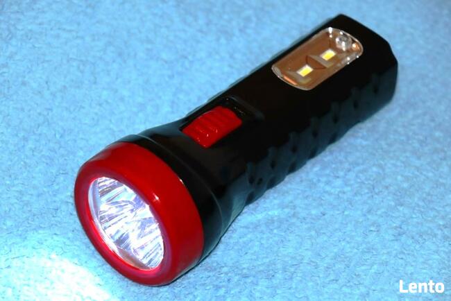 Latarka LED 4+2 latarka akumulatorowa z ładowarką 230 V