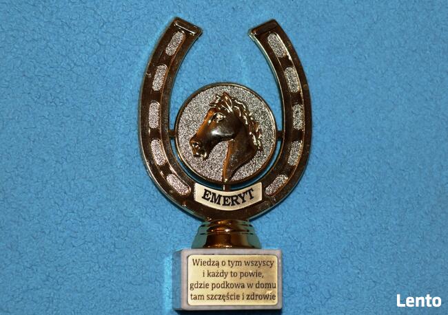 Podkowa dla emeryta pamiątka upominek szczęśliwa podkowa