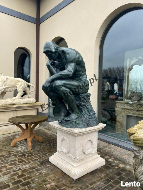 Myśliciel H185cm Rzeźba figura z brązu najbardziej znana na