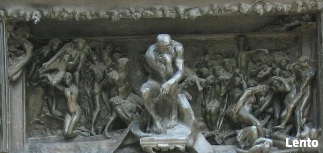 Myśliciel H185cm Rzeźba figura z brązu najbardziej znana na