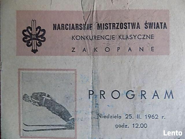 Program skoków narciarskich 1962r. Zakopane UNIKAT !!!