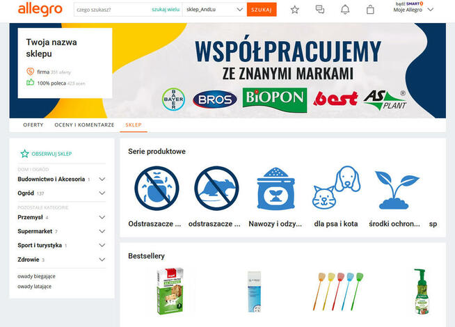 Sklep allegro 2025/ szablon allegro / grafika allegro banner