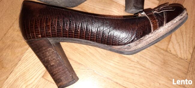 półbuty SIMPLE brązowe (37).Stan BDB. Skóra