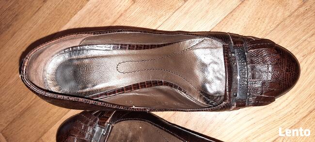 półbuty SIMPLE brązowe (37).Stan BDB. Skóra