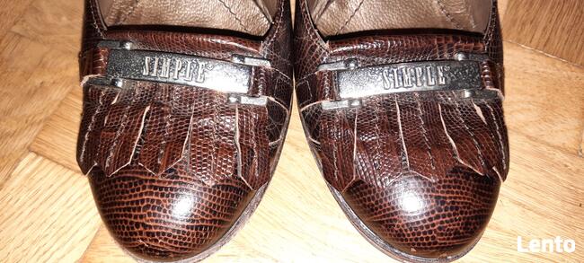 półbuty SIMPLE brązowe (37).Stan BDB. Skóra