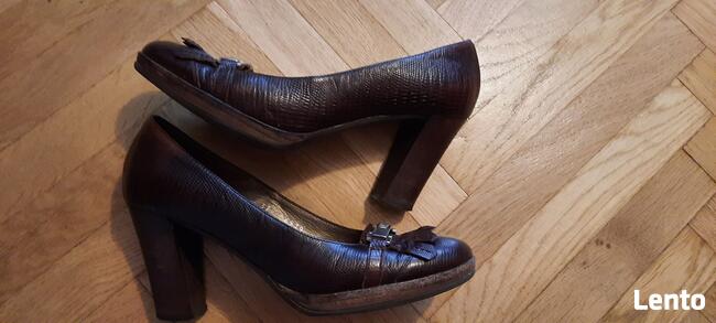 półbuty SIMPLE brązowe (37).Stan BDB. Skóra