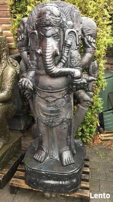 Ganesha H155cm rzeźba z kamienia lawy - Uosabia witalność i