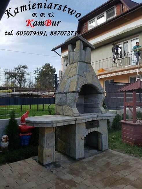 Kominek, Grill ogrodowy z kamienia piaskowego (E3)