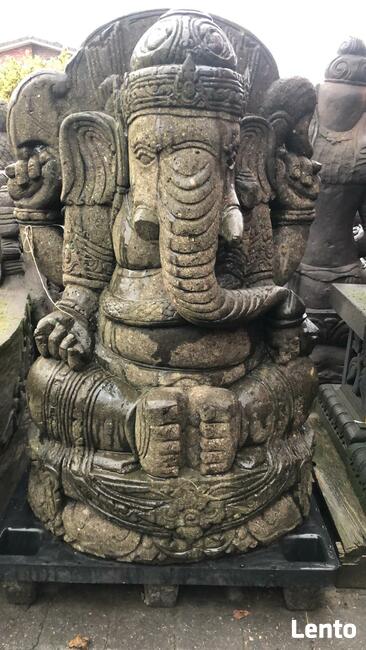 Ganesha H125cm rzeźba z kamienia lawy - Uosabia witalność i