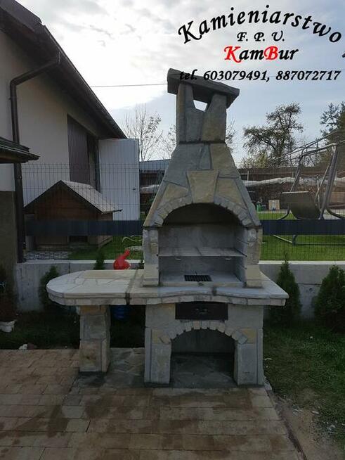 Kominek, Grill ogrodowy z kamienia piaskowego (E3)