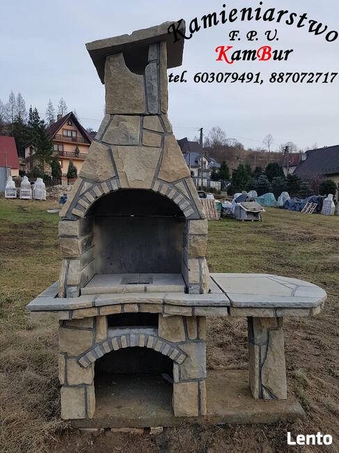 Kominek, Grill ogrodowy z kamienia piaskowego (E3)