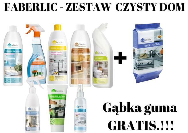 FABERLIC- Zestaw czysty dom + Gąbka guma gratis..!