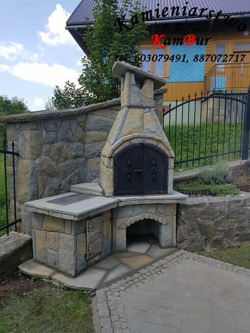 Grillo-wędzarnia i piec z blachą z piaskowca (E15)