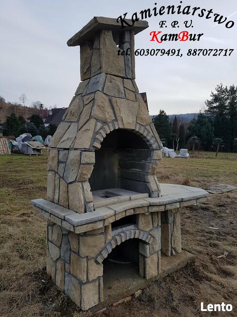 Kominek, Grill ogrodowy z kamienia piaskowego (E3)