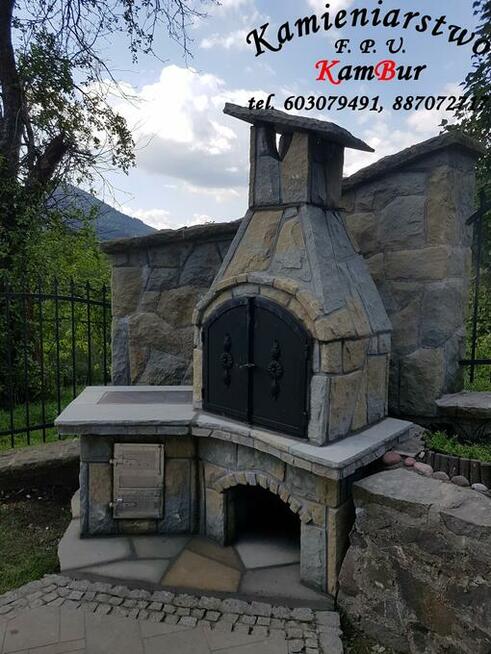 Grillo-wędzarnia i piec z blachą z piaskowca (E15)