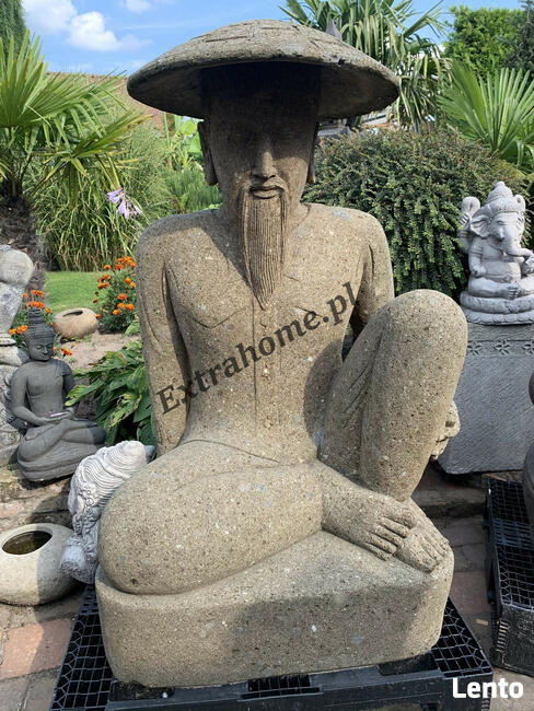 Ganesha H155cm rzeźba z kamienia lawy - Uosabia witalność i