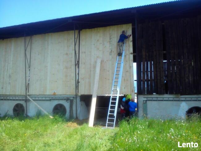 Skup starych stodół, stodoła, deski stare
