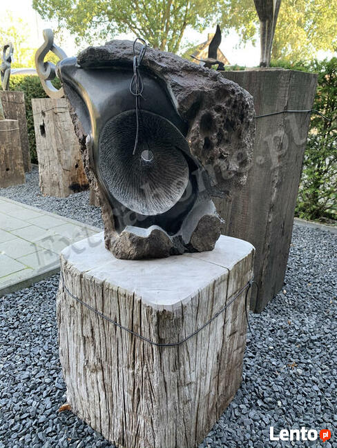 2w1 Lampa Ogrodowa H85cm Zamek jak ze snu rzeźba z kamienia