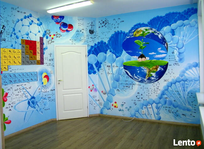 Dekoracje na ścianę do przedszkoli, szkoły - graffiti, malow