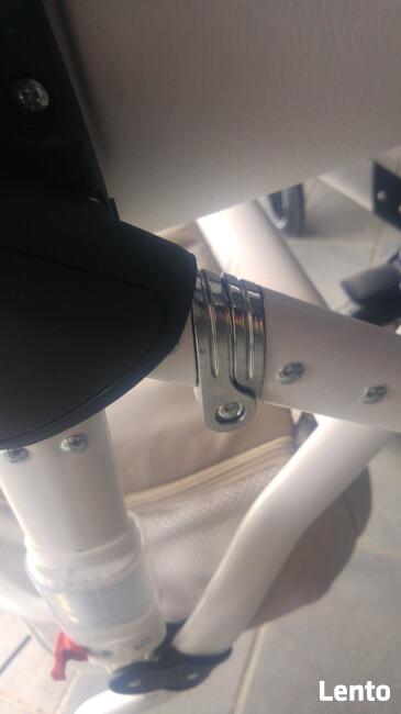 Zawias chrom - zamknięcie do składania stelaża wózka Adamex,