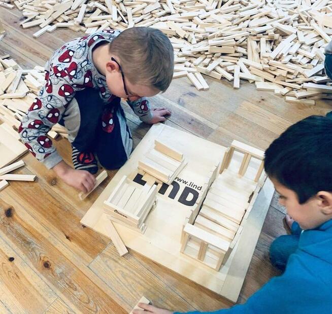 Polskie drewniane klocki Linden zestaw 100 szt. w worku. EKO