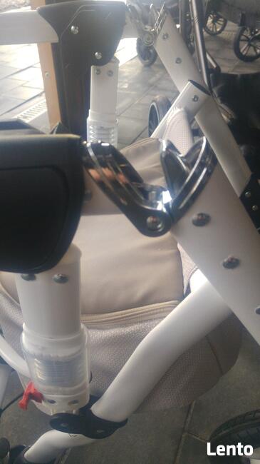 Zawias chrom - zamknięcie do składania stelaża wózka Adamex,