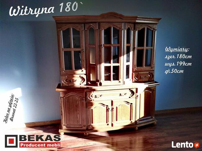 Witryna 180` Dąb Rustical Nowa od Bekas Meble Stylowe Zobacz