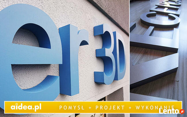 litery ze styroduru 3d, litery przestrze 3d, litery z plexi